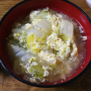 白菜の卵とじスープ